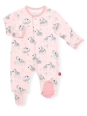 Magnetic Me Savannah Zebra Print Footed One-Piece In Package